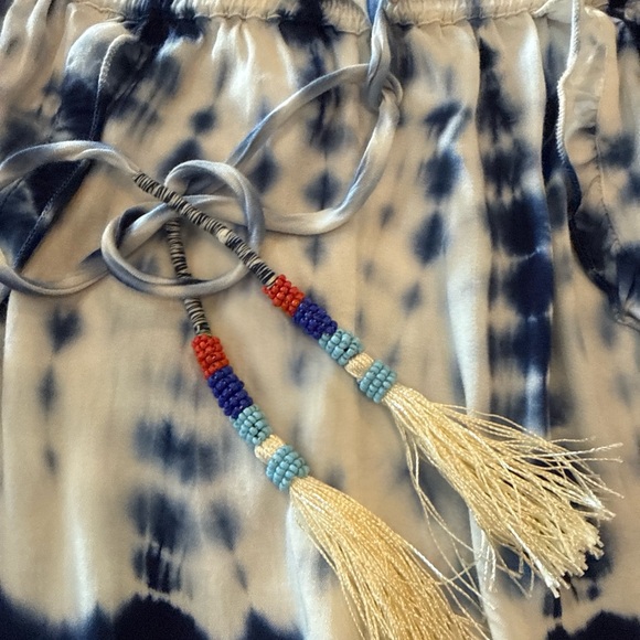 Young Fabulous & Broke High Waist Tie-Dye Shorts - Navy and White - Picture 6 of 12